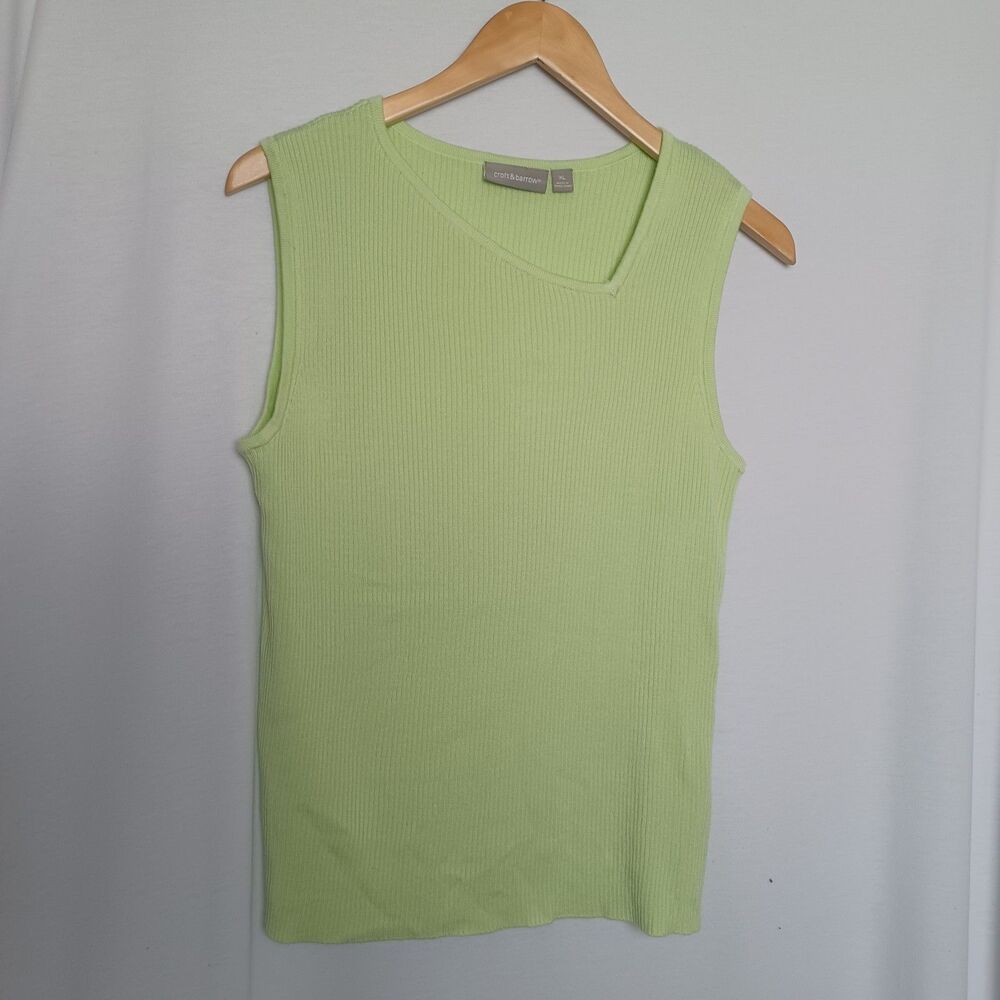 Croft & Barrow XL women's ribbed sleeveless asymmetrical tank top